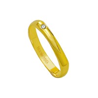 Alliance 18k Gold 750 with 1 Brilliant 2.25 Points Width 3.00mm Height 0.80mm
