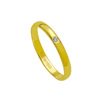 Alliance 18k Gold 750 with 1 Brilliant 1.00 Points Width 2.50mm Height 1.00mm