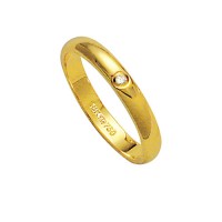 Alliance 18k Gold 750 with 1 Brilliant 2.25 Points Width 3.20mm Height 1.50mm