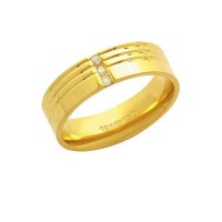 Alliance Anatomic 18k Gold 750 with 3 Brilliant 2.25 Points Width 3.00mm Height 1.30mm