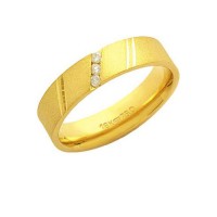 Alliance Anatomic 18k Gold 750 with 3 Brilliant 2.25 Points Width 5.00mm Height 1.50mm
