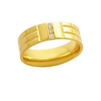 Alliance Anatomic 18k Gold 750 with 3 Brilliant Points of 3.50 Width 6.50mm Height 1.70mm