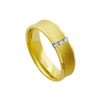 Alliance Anatomic 18k Gold 750 with 3 brilliant 2.25 Points Width 6.00mm Height 1.80mm