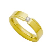 Alliance Anatomic 18k Gold 750 with 1 Brilliant 11.00 Points Width 5.00mm Height 2.20mm