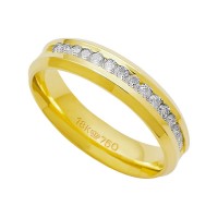 Alliance Anatomic 18k Gold 750 with 15 brilliant 2.25 Points Width 5.00mm Height 1.80mm
