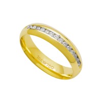 Alliance Anatomic 18k Gold 750 with 15 brilliant 2.25 Points Width 5.00mm Height 1.80mm