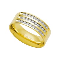 Alliance Anatomic 18k Gold 750 with 30 brilliant 2.25 Points Width 7.50mm Height 1.80mm