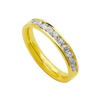 Alliance Anatomic 18k Gold 750 with 15 brilliant 2.25 Points Width 3.60mm Height 2.00mm