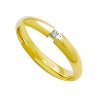Alliance Anatomic 18k Gold 750 with 1 Brilliant 3.50 Points Width 3.50mm Height 1.70mm