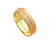 Alliance Swivel 18k Gold and Red Gold 750 Width 6.00mm Height 1.05mm