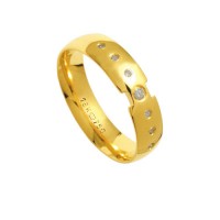 Alliance Anatomic 18k Gold 750 with a brilliant of 3.50 points and 1.25 points in June Brilliant Width 5.00mm Height 1.50mm
