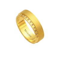 Alliance Anatomic 18k Gold 750 with 11 Brilliant 1.25 Points Width 6.00mm Height 1.70mm