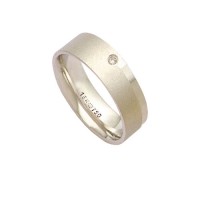 Alliance Anatomic 18k White Gold 750 with a brilliant 2.25 Points Width 6.00mm Height 1.50mm