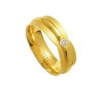 Alliance Anatomic 18k Gold 750 with a brilliant 11.00 Points Width 7.00mm Height 2.20mm