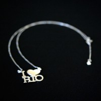 925 Silver Necklace I Love Rio