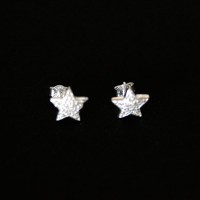 925 Silver Star Earrings with Zirconia