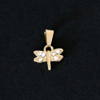 Semi Pendant Jewelry Gold Plated Dragonfly
