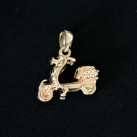 Semi Pendant Jewelry Gold Plated Bike