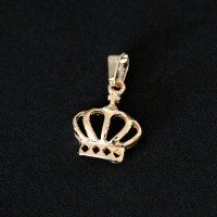 Semi Pendant Jewelry Gold Plated Crown