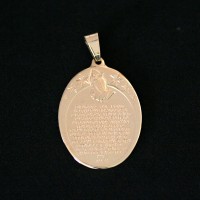 Semi Pendant Jewelry Gold Plated Our Father Prayer