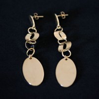 Earring Gold Plated Jewelry Semi Absolute
