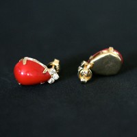 Earring Gold Plated Jewelry Semi Small Brightness