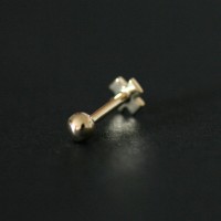 Microbel Ear Piercing 18k Gold Cross of Malta with Zirconia stones