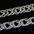 Cadena / collar de plata de doble Grumet 60 cm / link 1.4cm