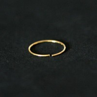 Piercing 18k Gold Plated Nose Ring Nostril 0.5mm x 10mm