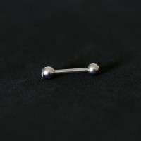 316L acero quirrgico Piercing de ceja Microbell recta con 1 Piedra de Cristal de 1,2 mm x 8 mm
