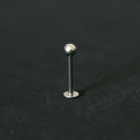 Piercing Ao Cirurgico 316L Esfera Labret Queixo 1,2mm x 10mm