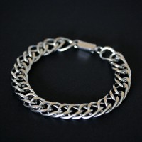 Steel bracelet Double Groumet 20cm / 1.2cm
