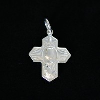 925 Silver Pendant Cross with Chalice