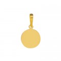 Gold Plated Pendant with engraved photo / Photoengraving 12 mm