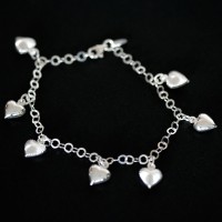 Pulseira Prata 925 Portuguesa Coração Trabalhado Pulseira Prata 925 Portuguesa Coração Trabalhado