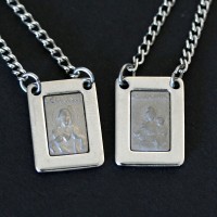 Scapular in Stainless Steel with Matte Photo
