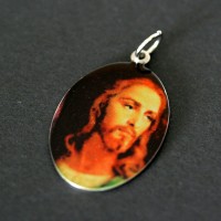 Pendant with Engraving Steel Face of Christ