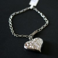 Worked Steel Heart Bracelet