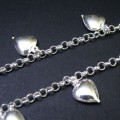 Pulsera de plata de corazn