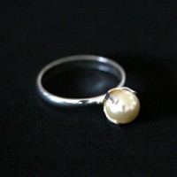 Silver Ring with Pearl 925