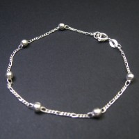 Pulseira de Prata com Bolinhas