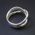 Silver Ring of twisted