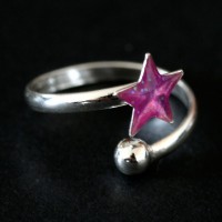 Ring 925 Silver Star of Resin Piccoli