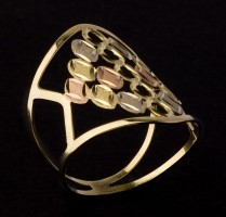 Ring Three Colors with Yellow Gold, White Gold and Red Gold