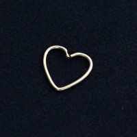 PiercingTragusCartilagemHelixDaithCoraoBrincoFolheadoOuroAmarelo24k24k0,5mmx9mm