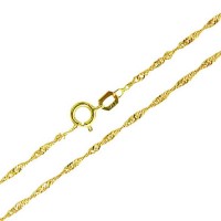 Cadena en oro amarillo de 18K Singapur 60 cm / 3 mm