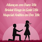 Alianas em Ouro Amarelo e Ouro Branco 18k 0750