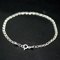 Brazalete de plata 925 enlaces de 22 cm / 3 mm