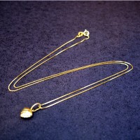 イエローゴールドのネックレスハートペンダント18k veneziana