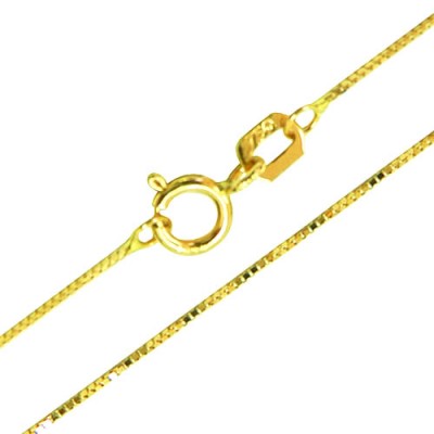 Corrente de Ouro Amarelo 18k Veneziana  45 cm / 0.5mm